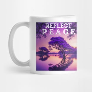 Reflect Peace Serene Jacaranda Tree Sunset Mug